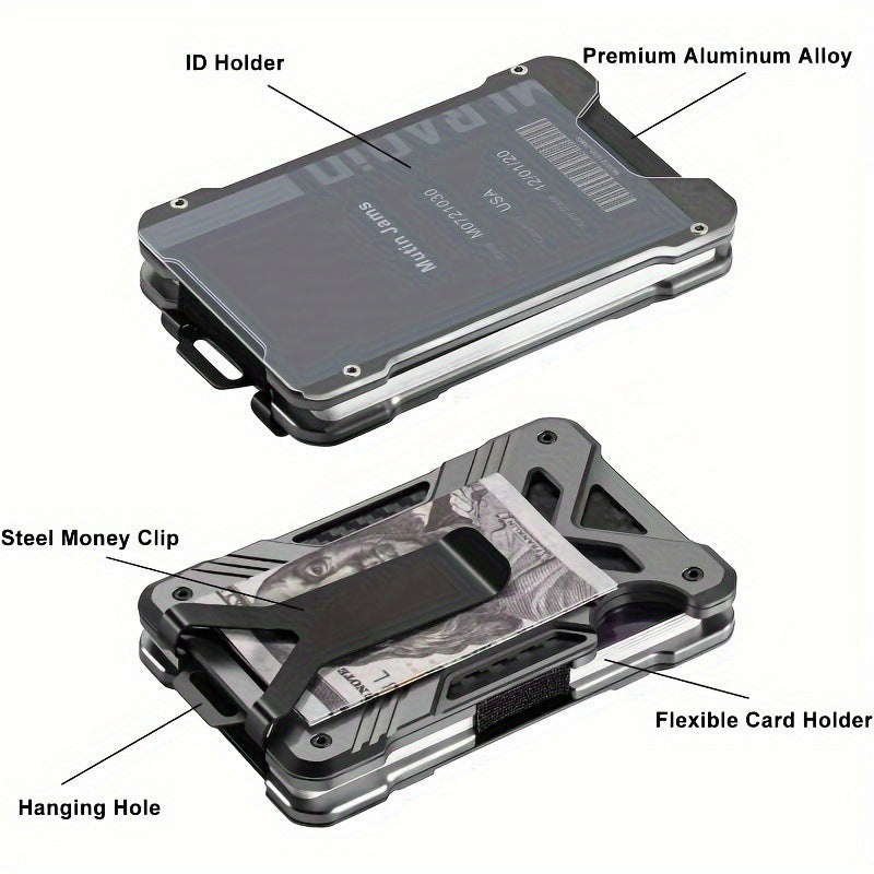 New Card Holder Airtag Men's Tracker Case Carbon Fiber Credit Card Clip Wallet