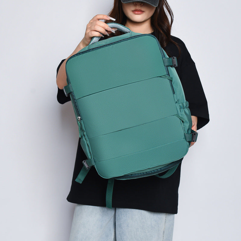 Women's Large Capacity Lightweight Multi-purpose Solid Color Travel Backpack