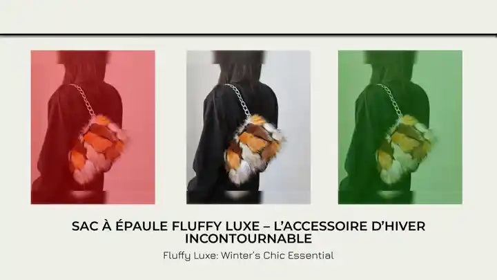  Sac femme épaule fluffy hiver luxe doux tendance confortable