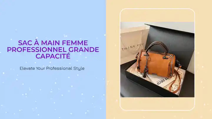 Sac à main professionnel femme compartiments multiples bureau