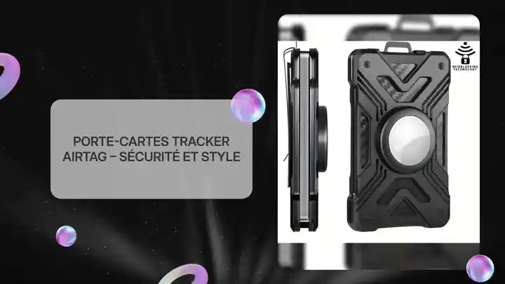  Porte-cartes AirTag homme femme fibre carbone tracker localisation